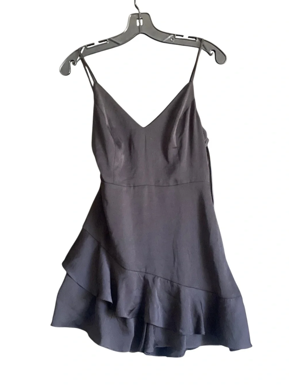 NWT Express Black Romper with Ruffled Hem. Size Small.